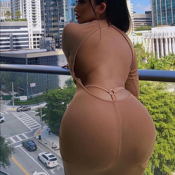 Fashion Nova Dresses & Skirts - Fashion Nova “Put On A Show Mesh Maxi Dress Taupe”
